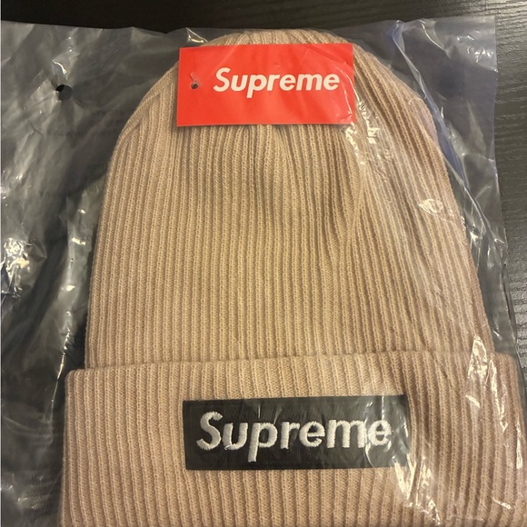 Supreme Tan Ribbed Beanie - Picture 3 of 3